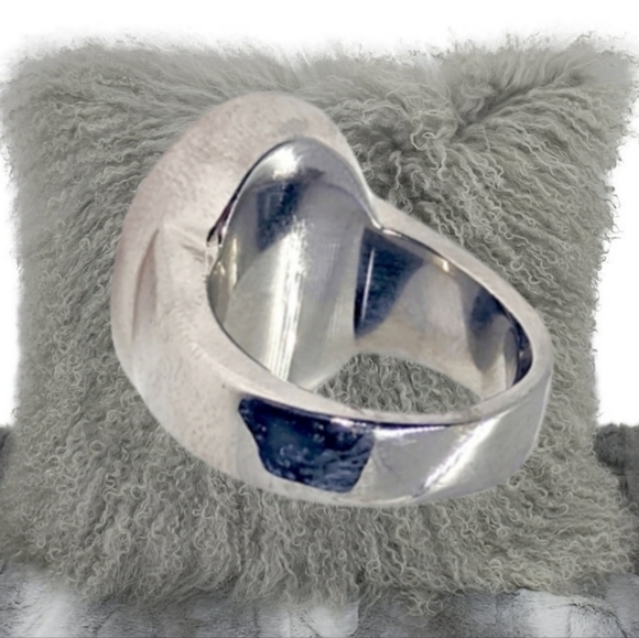 .Silver Plated Ring with Mother of Pearl - Picture 5 of 6